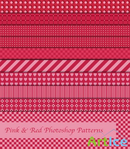 Patterns for Photoshop - Pink and Red