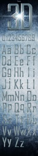 PNG Clipart - 3D Metal Font