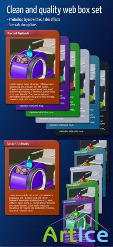 Colorful Website Boxes for Photoshop - Softlight