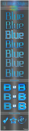 3D Blue Styles for Photoshop (REUPLOADED)
