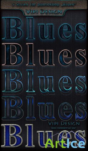 Styles for Photoshop - Blues