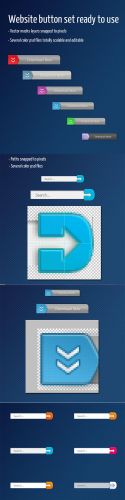 Scalable Web Buttons for Photoshop - Softlight