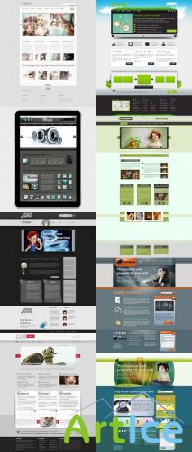 Web Templates Psd Pack 5 For Photoshop
