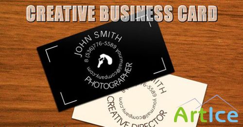 Creative Business Card Template Vector for Photoshop