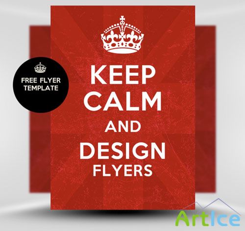 Keep Calm and Carry On Flyer/Poster PSD Template