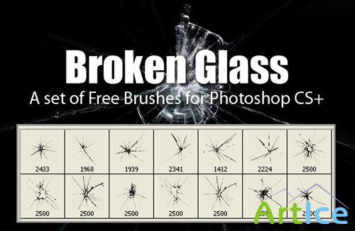 Broken Glass Brushes Set