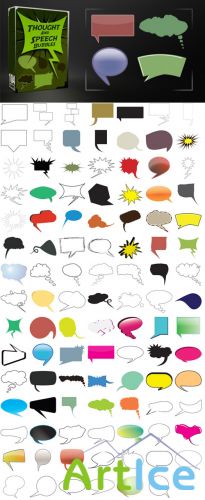 Thought and Speech Bubbles - Vectors for Photoshop