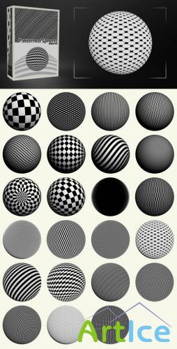 Patterned Spheres Pack 23  Brushes for Photoshop