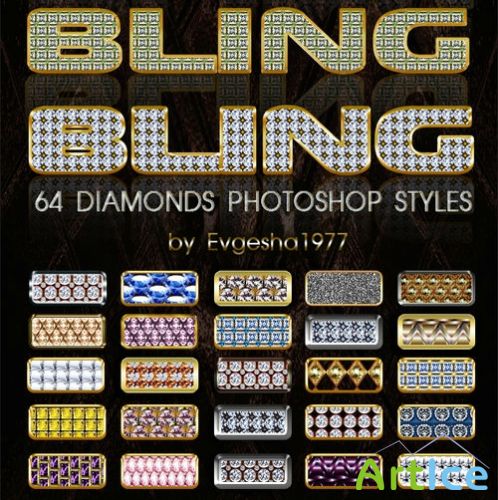 64 Diamonds Styles for Photoshop