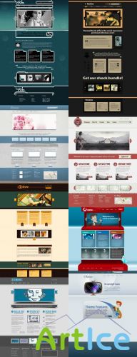 Web Templates Psd Pack 9 For Photoshop