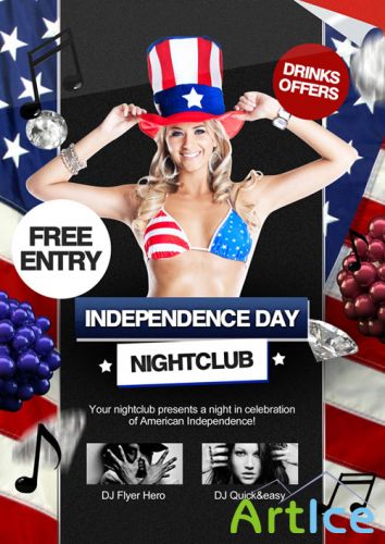 4th July Independence Day Flyer/Poster PSD Template