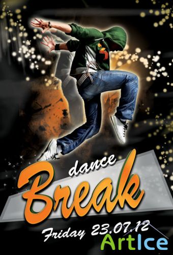 PSD Template - Break Dance Party Flyer/Poster