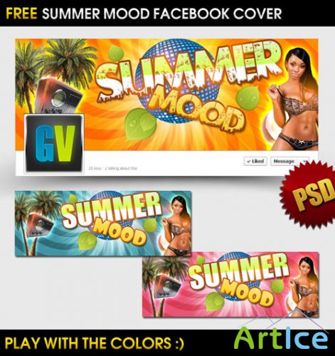 PSD Template - Summer Mood Facebook Cover