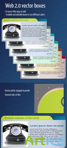 Web 2.0 Vector Boxes For Photoshop