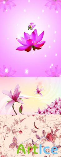 Sources For Photoshop - Pink spring flowers