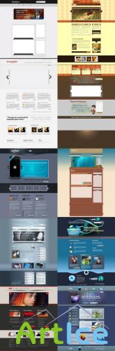 Web Templates Psd Pack 12 For Photoshop