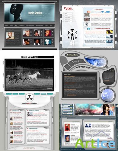 Web Templates Psd Pack 14 For Photoshop