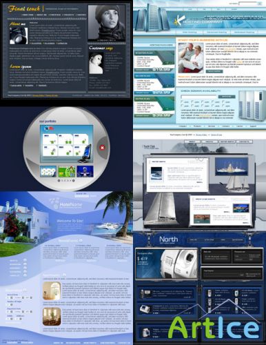 Web Templates Psd Pack 16 For Photoshop