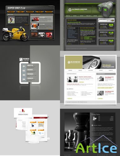 Web Templates Psd Pack 21 For Photoshop