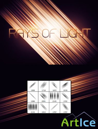 Rays of Light Photoshop Brush Set