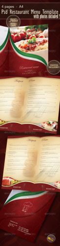 GraphicRiver - Restaurant Menu template with photos incuded 1176350