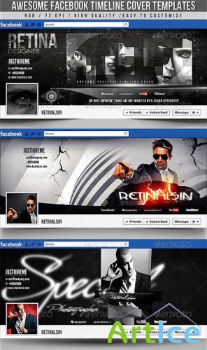 GraphicRiver - Facebook Timeline Covers - 3in1 - 2320757