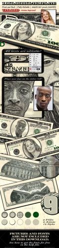GraphicRiver - Dollar Bill Template - Front and Back - 1373600