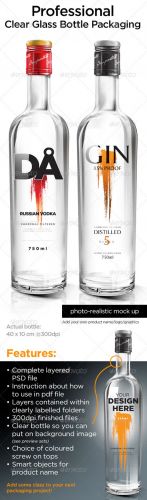 GraphicRiver - Clear Glass Bottle Packaging
