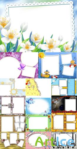 Collection of Spring Photo frames pack 9