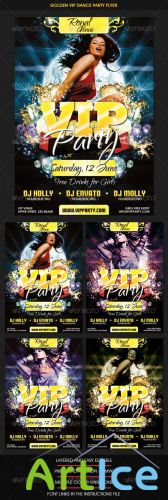 GraphicRiver - VIP Golden Dance Party Flyer 2480843