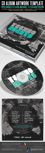 GraphicRiver - Techno Nights Mixtape CD Artwork PSD Template 2502932