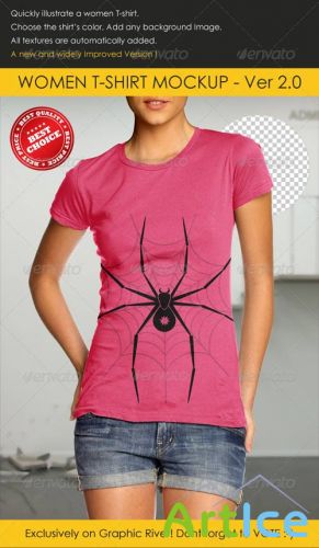 GraphicRiver - Professional women T-Shirt Mock-up 157269