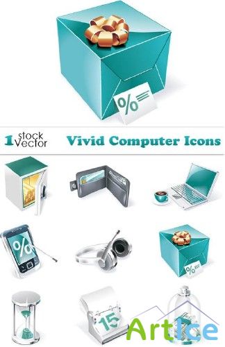Bright Computer icon - Vector