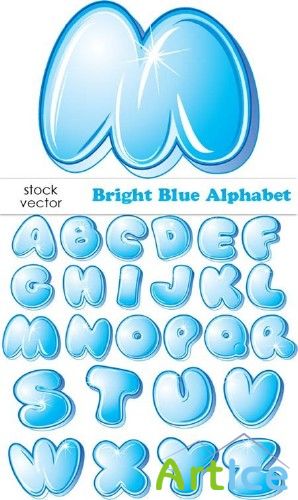 Vectors - Bright Blue Alphabet