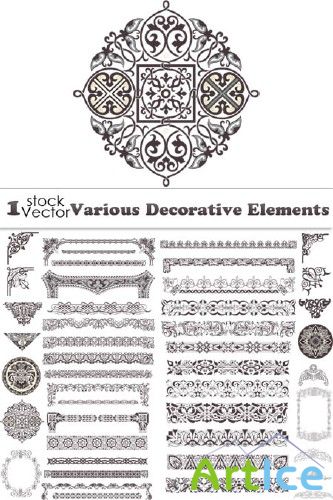 Various Decorative Elements Vector