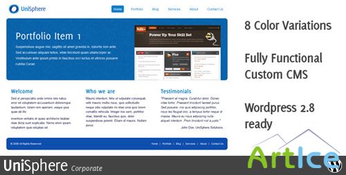 ThemeForest - UniSphere Corporate - WordPress Theme