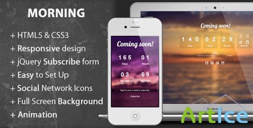 ThemeForest - Morning - Coming Soon Page - RIP