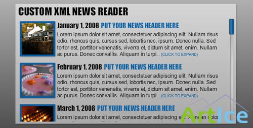 ActiveDen - Custom XML News Reader (AS2) - Retail