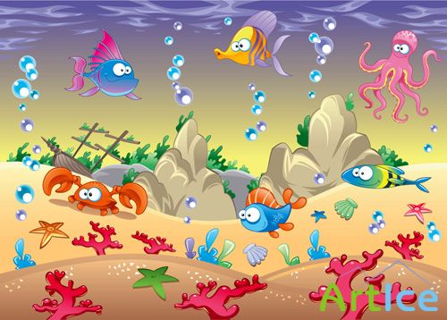 Underwater Animals Vectors