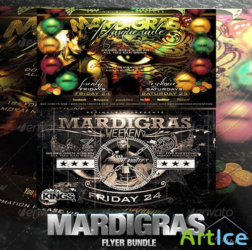 GraphicRiver - Mardigras Flyer Bundle 2557227