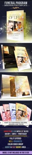 GraphicRiver - Celebration of life - Funeral Program Brochure Template 2549525