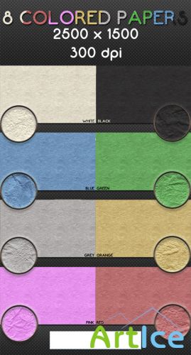 Backgrounds - 8 Colored Papers Pack