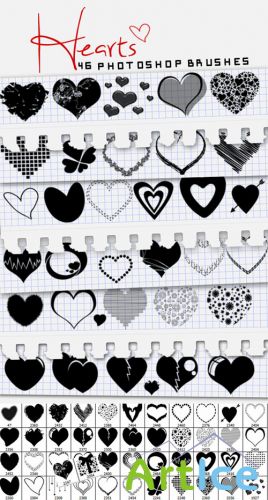 Brushes for Photoshop - Hearts