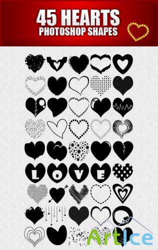 Shapes for Photoshop - Hearts