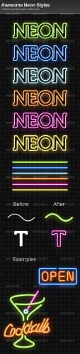 GraphicRiver - Awesome Neon Styles 100124
