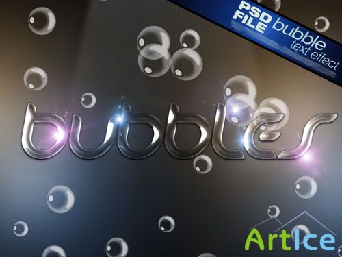 PSD Template - Bubble Text Effect