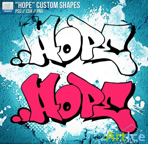 Hope Graffiti Custom Shapes