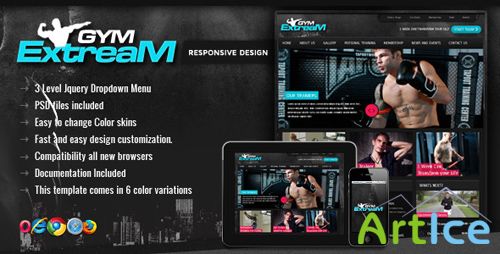 ThemeForest - Gym Extream - Gym and Fitness Template - RIP