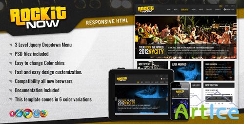 ThemeForest - Rockit Now - Music Band Template