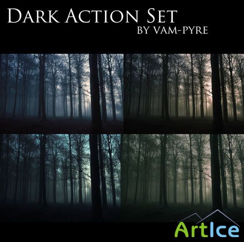 Action for Photoshop - Dark Set for Photoshop